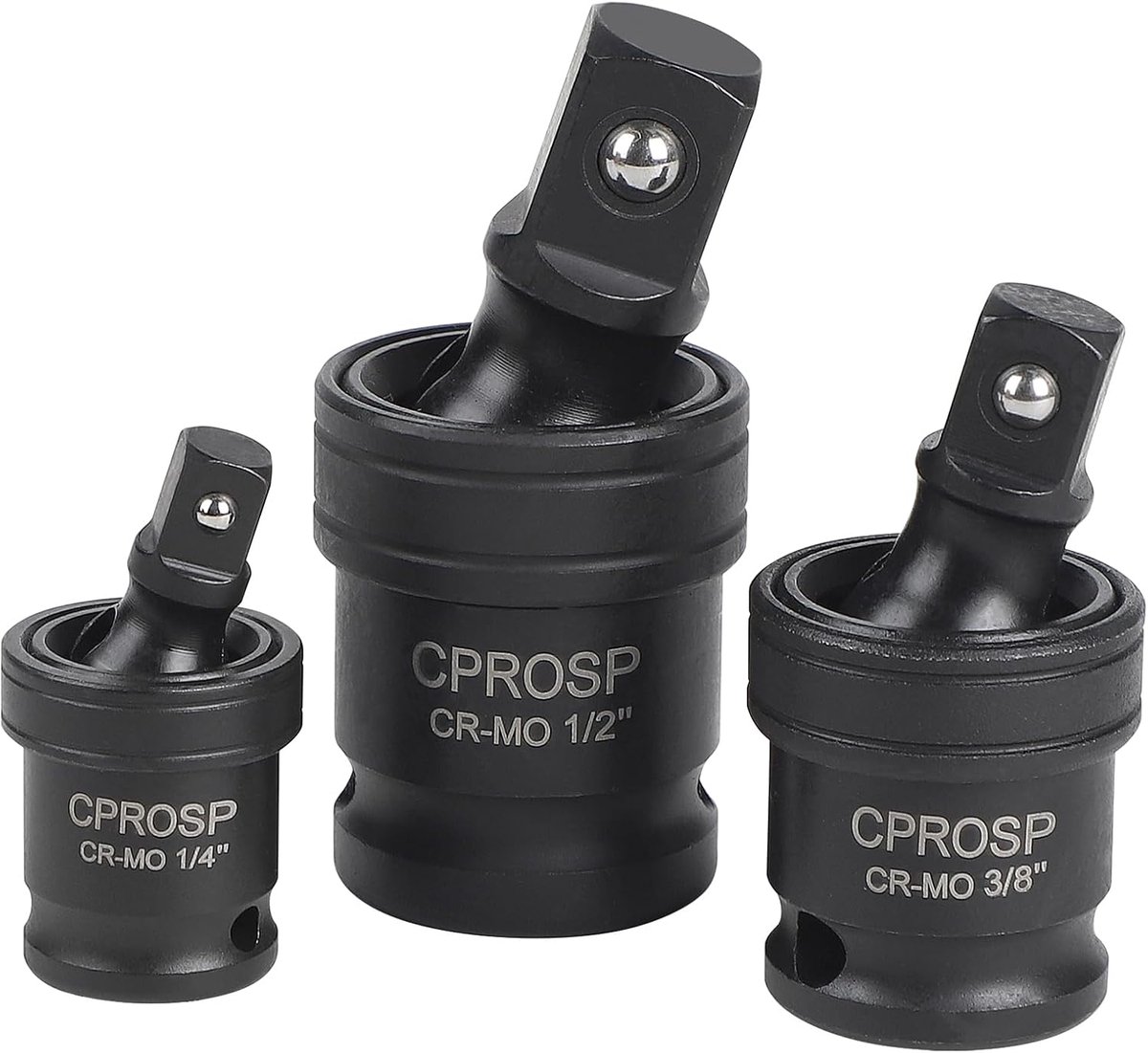 SnelShoppen - Universele Steeksleutel Set 3-delig - 1/2 inch, 3/8 inch en 1/4 inch - CR-MO Staal - 360° Rotatable - Ideaal voor Auto Onderhoud en Huis