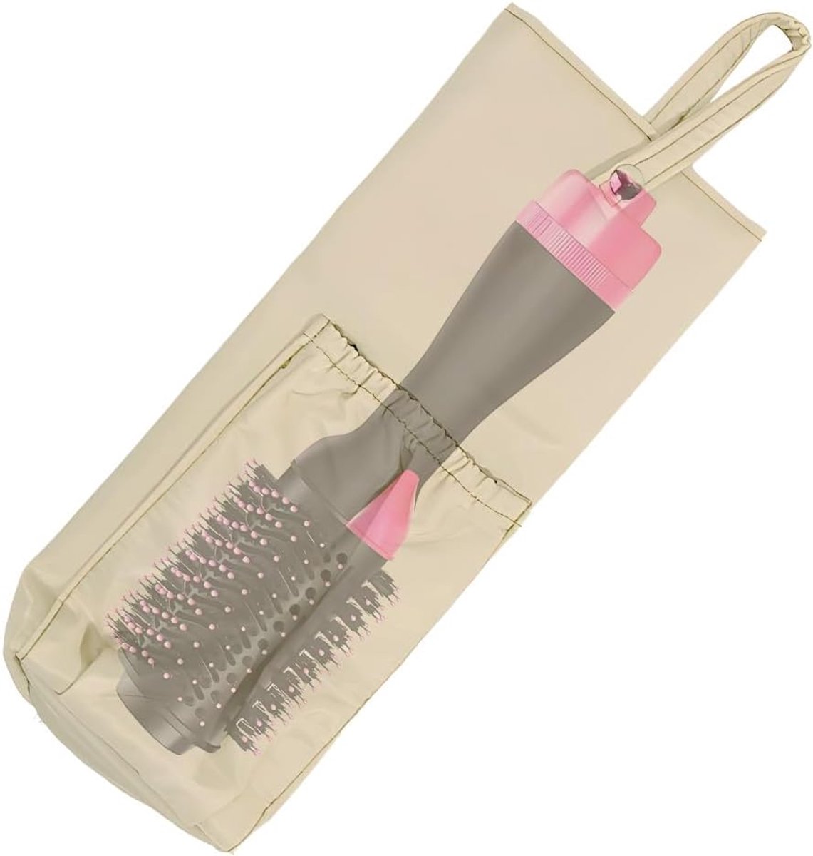 SnelShoppen - 1 Stuk Hittebestendige Curling Iron Opbergtas, Draagbare Haartool Organizer, Voor Krultangen en Steilapparaten, Haarstyling Tools, Polye