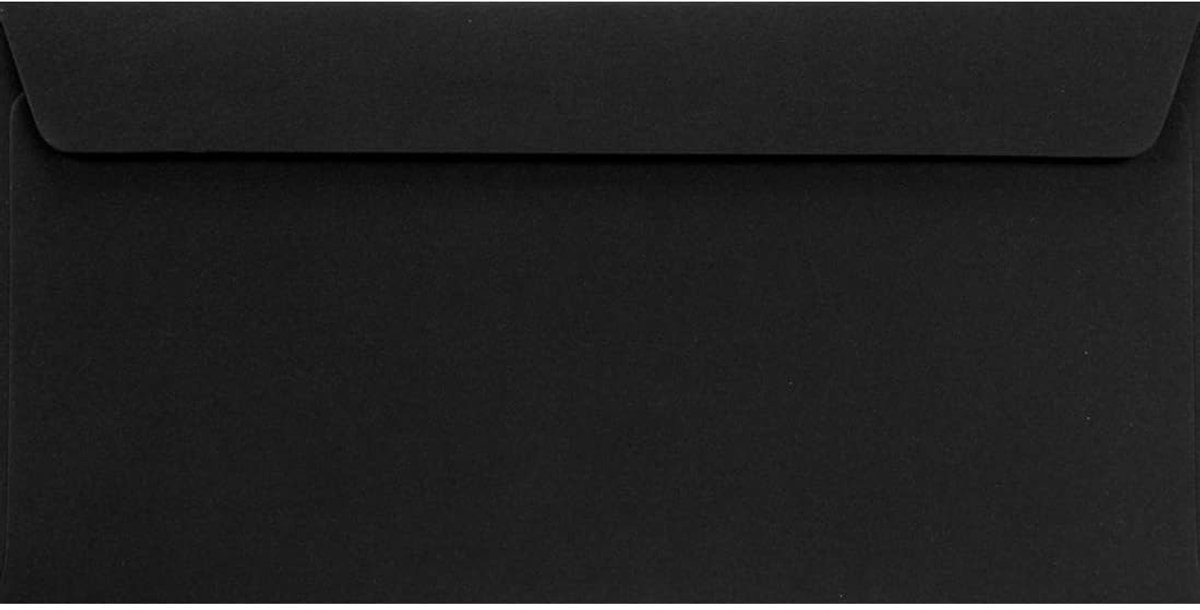 SnelShoppen - Netuno 25 Luxe Zwarte Enveloppen DL 110 x 220mm 120g Perfect voor Brieven, Uitnodigingen, Kaarten, Huwelijk en Documenten