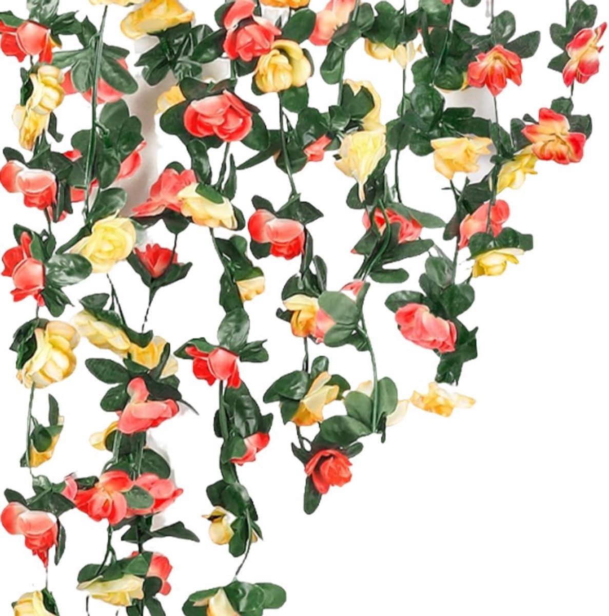 SnelShoppen - Slinger Kunstbloemen Rozen 2,5m Wijnslinger Decoratie voor Binnen en Buiten Herbruikbaar Dubbele Kleur Perfect voor Feesten en Tuin