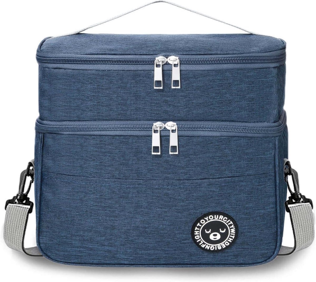 SnelShoppen - Cooler Bag Small 9.6L Vouwbare Dubbele Laag Koeltas Mini Koeltas Lunchtas Geïsoleerd voor Portable Lunch Box Bag Werk Reizen Kantoor Pic