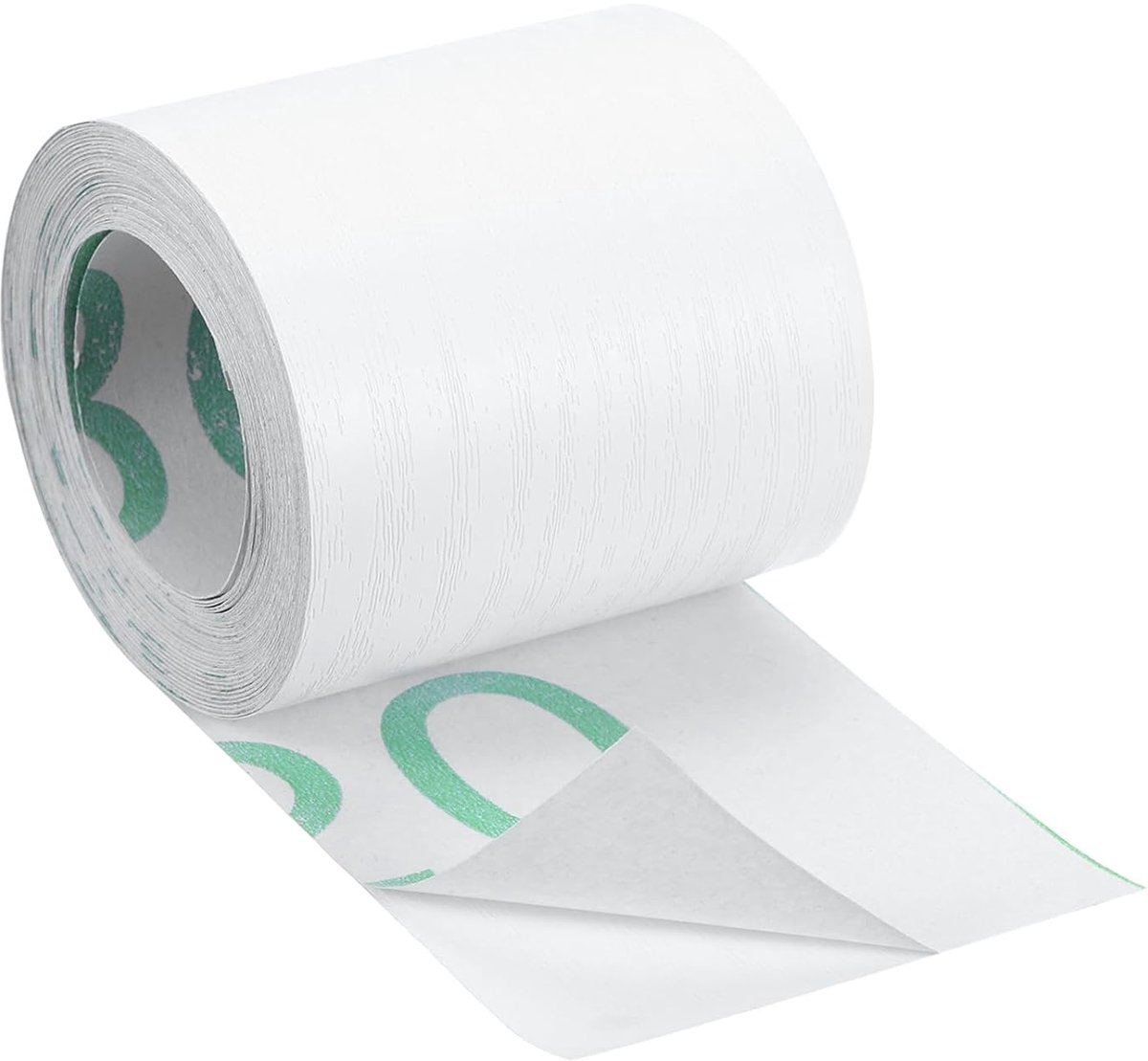 SnelShoppen - Zelfklevende Decoratieve Lijsten 60mm x 8m - Melamine Randen Tape - PVC Meubelrand Tape - Wit - Voor Planken en Houten Panelen