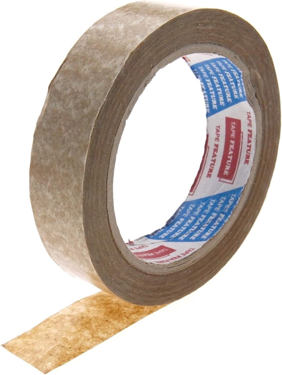SnelShoppen - Zelfklevende Fotolijm Tape 50m - Bruin - 60gsm Backing Tape voor Foto's, Knutselen, Decoraties, Feest, Tuin, Keuken, Kinderen