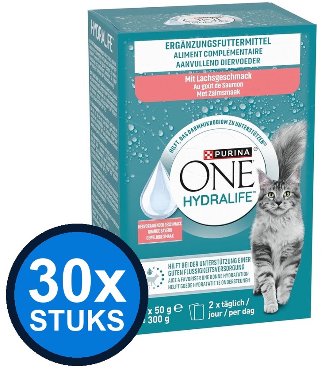 Purina One Purina One - HydraCare Adult Zalm (6x50g) - Kattenvoer Natvoer - 300 g