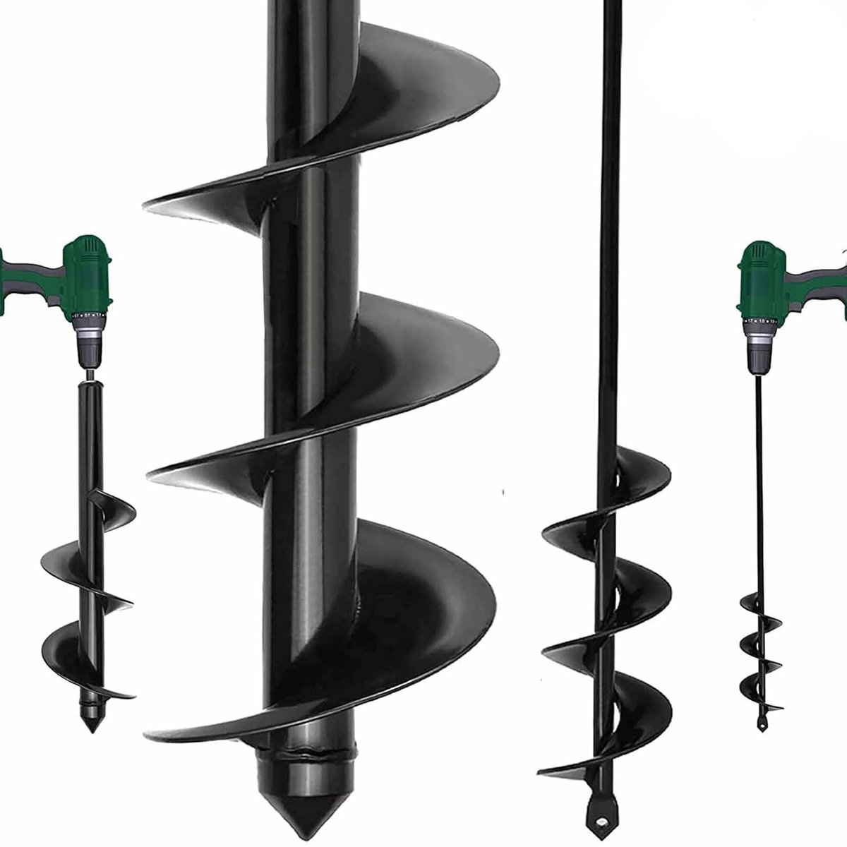 Tuinboor voor Boormachine - Zware Spiraalboor 9 x 40 cm & 4 x 42 cm