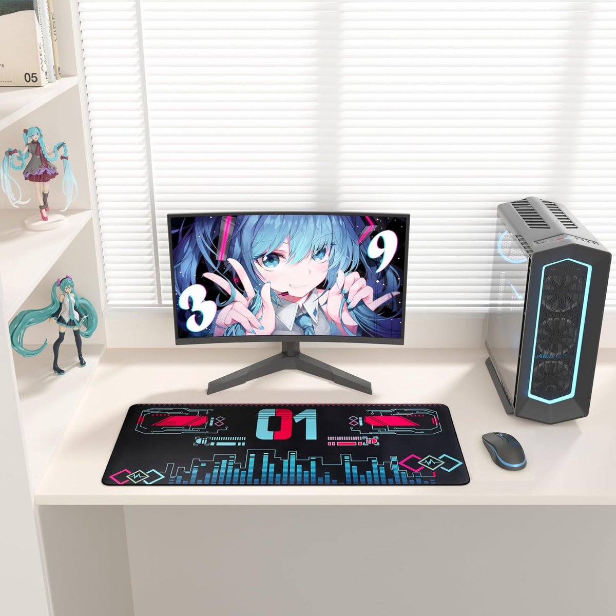 SnelShoppen - Gaming Mouse Pad 900 x 400 mm - Anime Design - Antislip Ondergrond voor Kantoor, Gaming en Thuis - Hoogwaardige Print met Vibrante Kleur