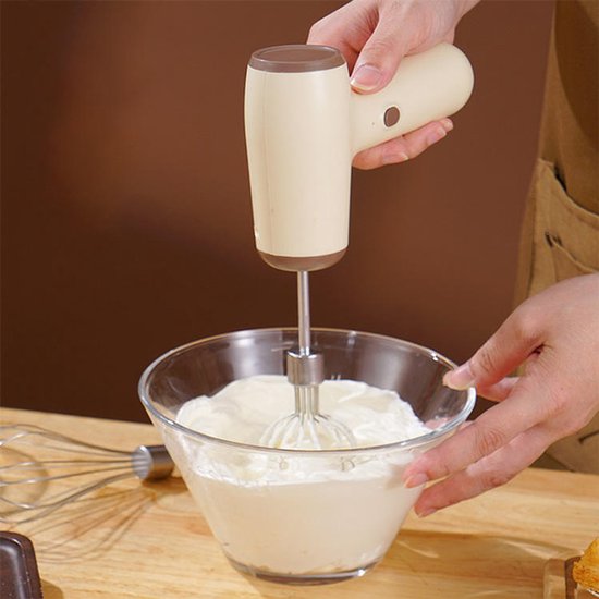 KZQ 5-snelheden elektrische handmixer met dubbele gardes - Snoerloos keukenapparaat voor bakken en koken - Compact en krachtig voor thuisgebruik - Geel van kzq — afbeelding 5