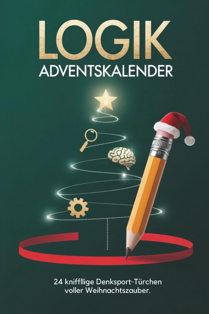 SnelShoppen - Logik-Adventskalender met 24 Denksport-Raadsels, Oplossingen & Feestelijke Verhalen voor Kerst, Geschikt voor Kinderen en Volwassenen, P