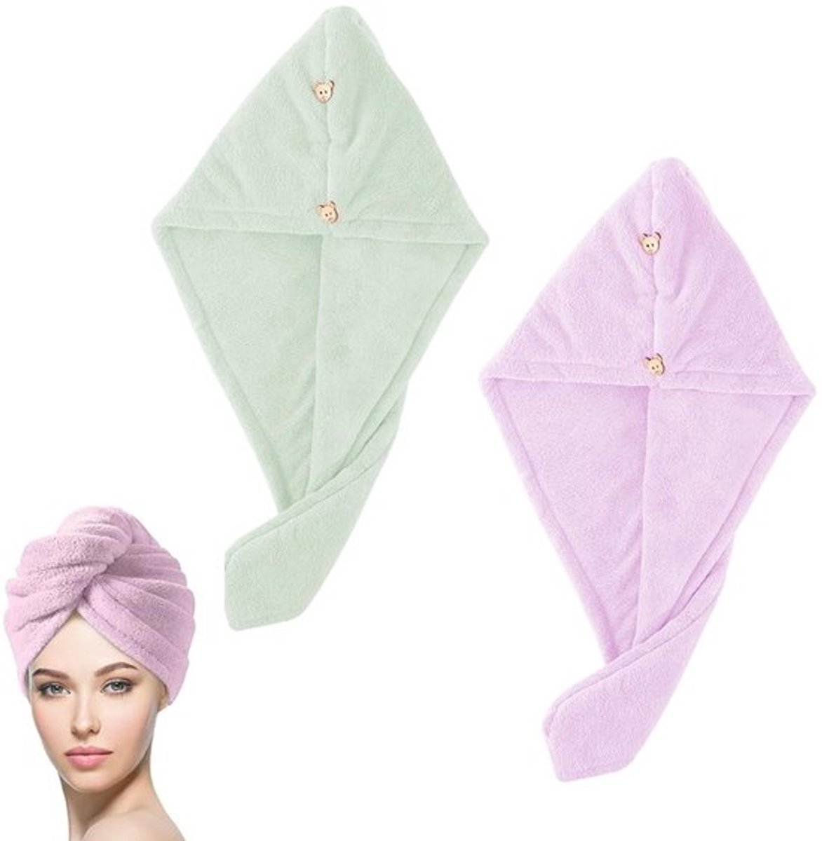 Haartulband - Microvezel Handdoek - Sneldrogende Handdoek - Hoofddoek - Verstelbare Gesp -