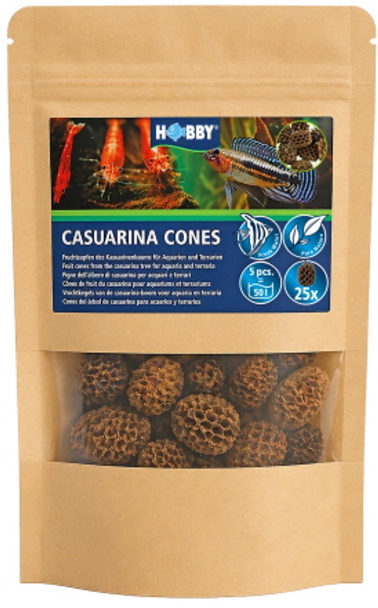 Hobby Casuarina Cones – Natuurlijke Casuarina Kegels voor Garnalen, Kreeften en Aquaria – Waterverbeteraar & Schuilplaats