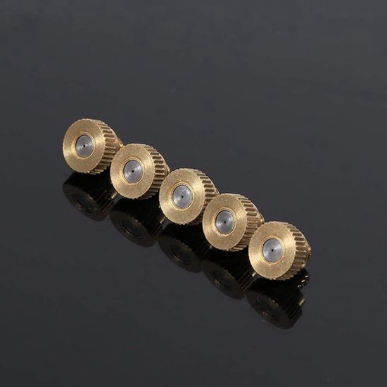 Dailygoods- Misting Nozzles 20 stuks - Lekvrije Messing/roestvrij staal - Verstelbare opening 0,2mm/0,6mm - Voor koelsysteem - Geschikt voor buitengebruik - Inclusief zelfafdichtende o-ring - Nevelsproeier van Dailygoods — afbeelding 2