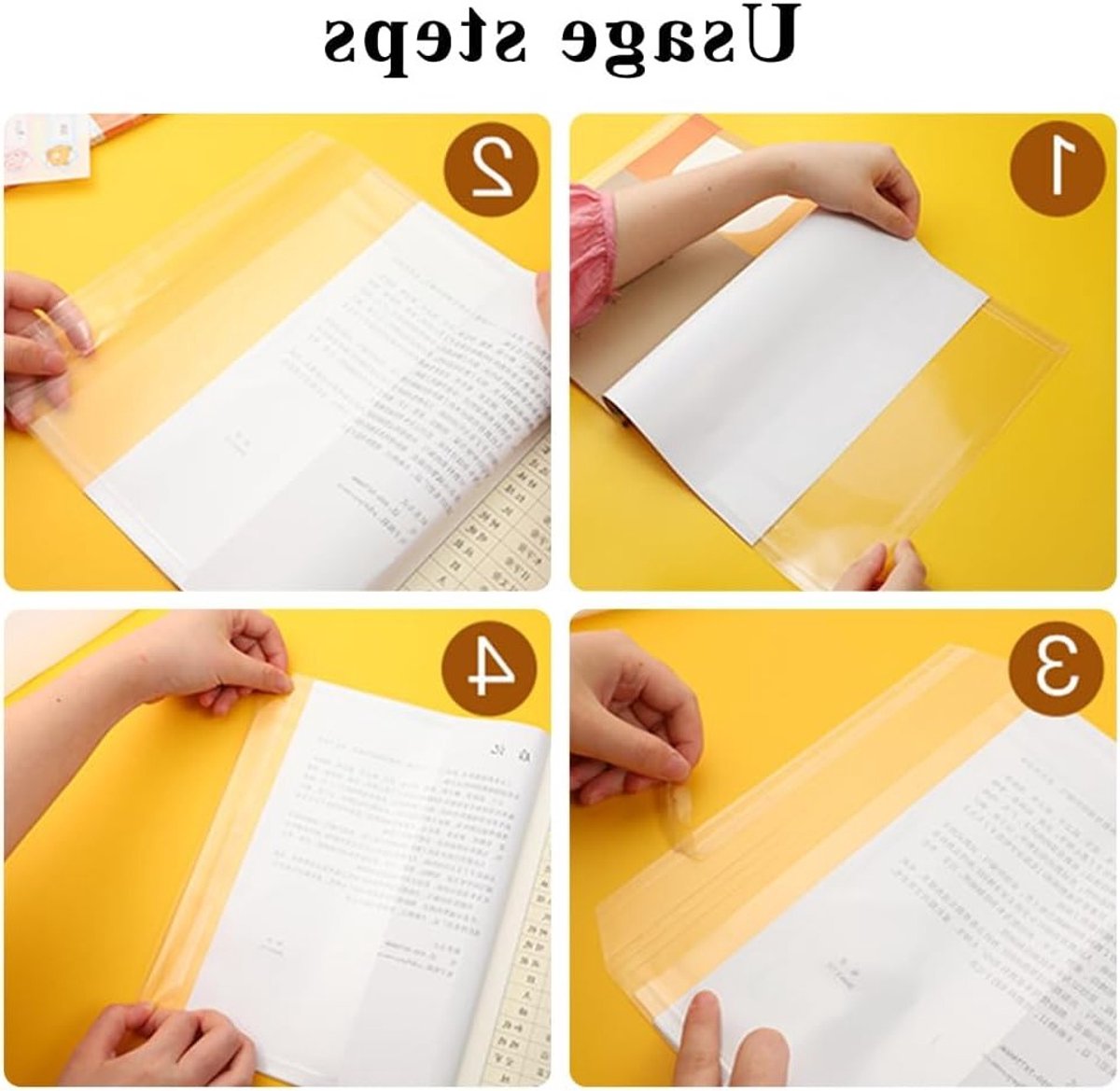 Set van 20 Herbruikbare A4 Transparante Boekomslagen - Dikke Plastic Beschermhoezen voor Schoolboeken, Notitieboeken en Documenten, Waterdicht en Duurzaam — cadeau in Cadeau-ideeën - foto 2