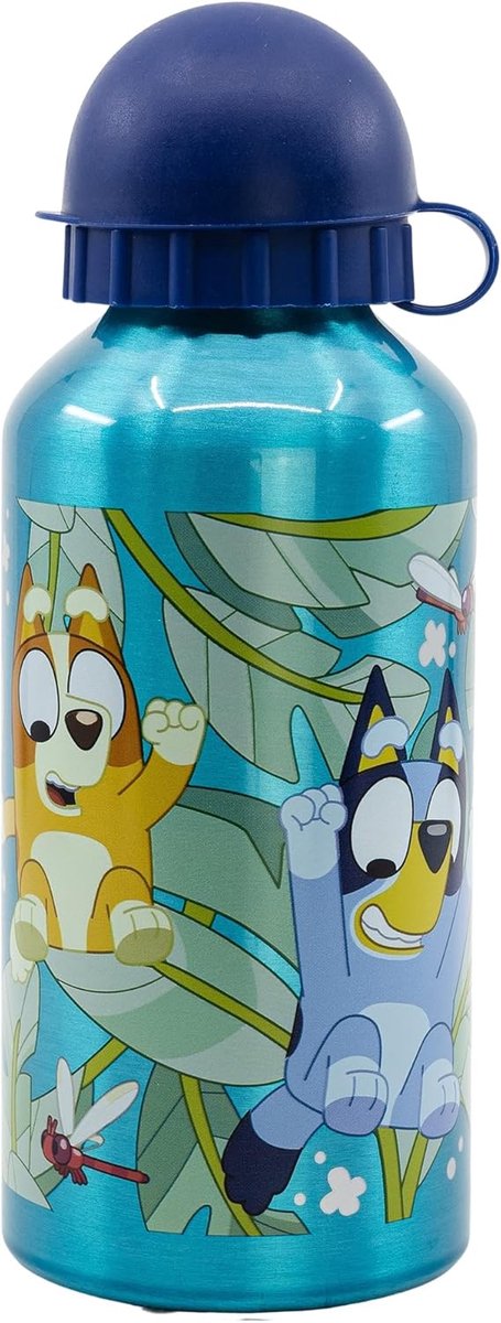 SnelShoppen - Kinderen Aluminium Drinkfles 400 ml, Herbruikbaar, BPA-vrij, Ergonomisch, Veilig en Comfortabel Drinken, Perfect voor School, Sport, Vak