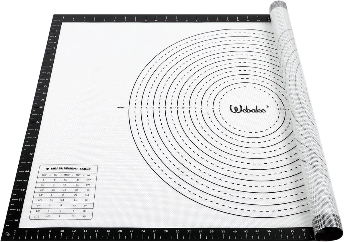 SnelShoppen - XXL Silicone Bakmat 90 x 60 cm - Duurzaam en Temperatuurbestendig - Perfect voor Deeg, Fondant, Pizza en Bakken in Keuken