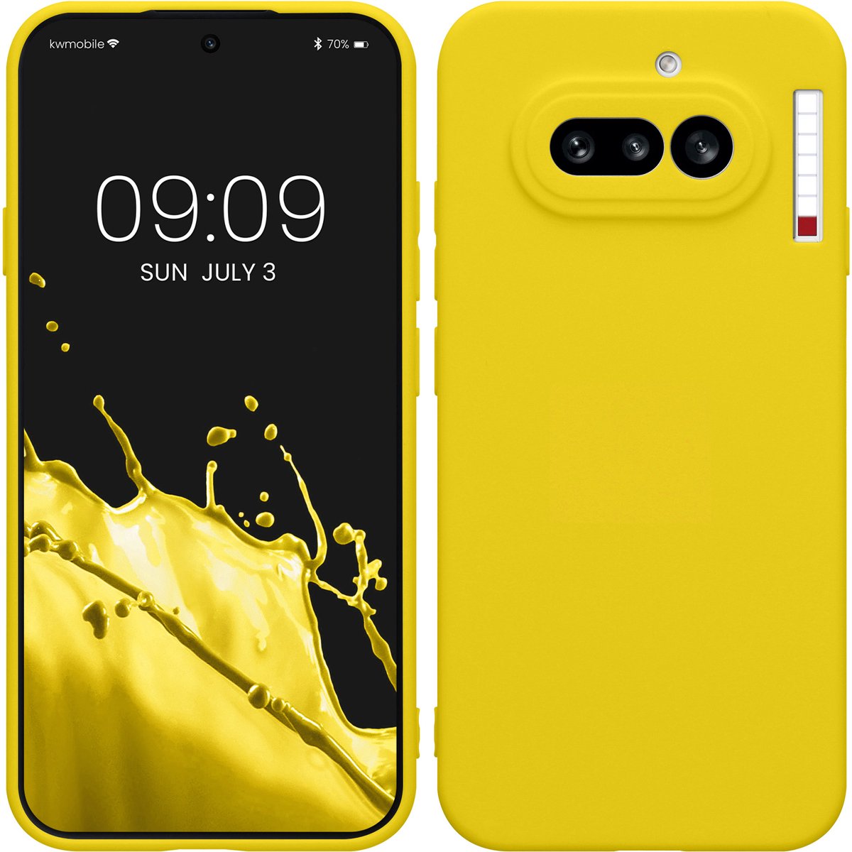 kwmobile telefoonhoesje geschikt voor Nothing Phone (4a) - Hoesje voor smartphone - Precisie camera uitsnede - In stralend geel