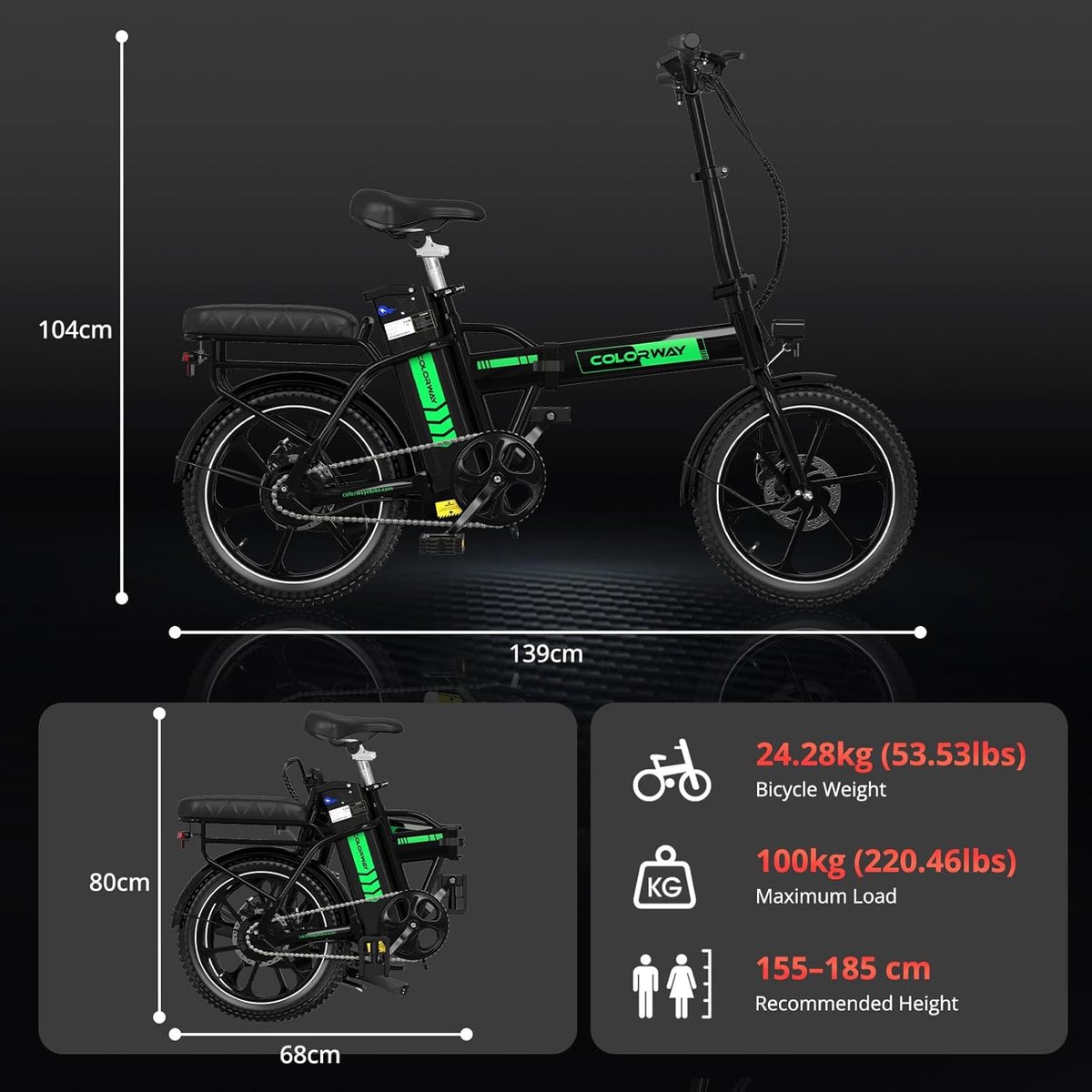 Hitway BK35S - Opvouwbare City E-Bike thumbnail 6
