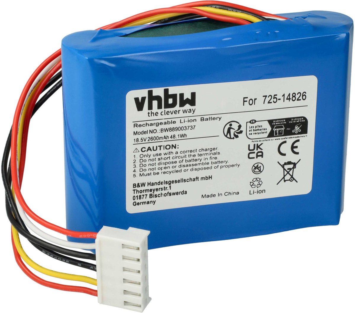 vhbw-accu compatibel met Robomow RK 1000, RK 2000, RK 2000 PRO, RK1000, RK1000 PRO grasmaaierrobot (2600mAh 18,5V Li-Ion)