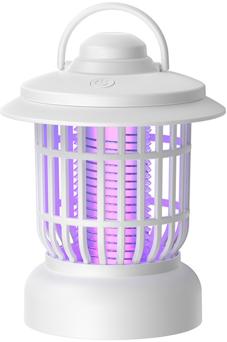 2-in-1 Kampeerlamp en Muggenwerper - Oplaadbare USB Buitenlamp - Ophanglamp voor Tent Tuin en Wandelen - Wit