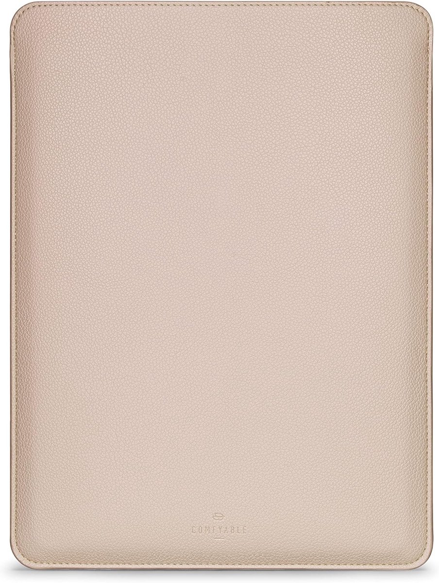 SnelShoppen - Comfyable Laptop Sleeve 13 Inch voor MacBook Air Pro Neo - Slim Faux Leather Bescherming - Sand Kleur - Ideaal voor Backpack, Briefcase,