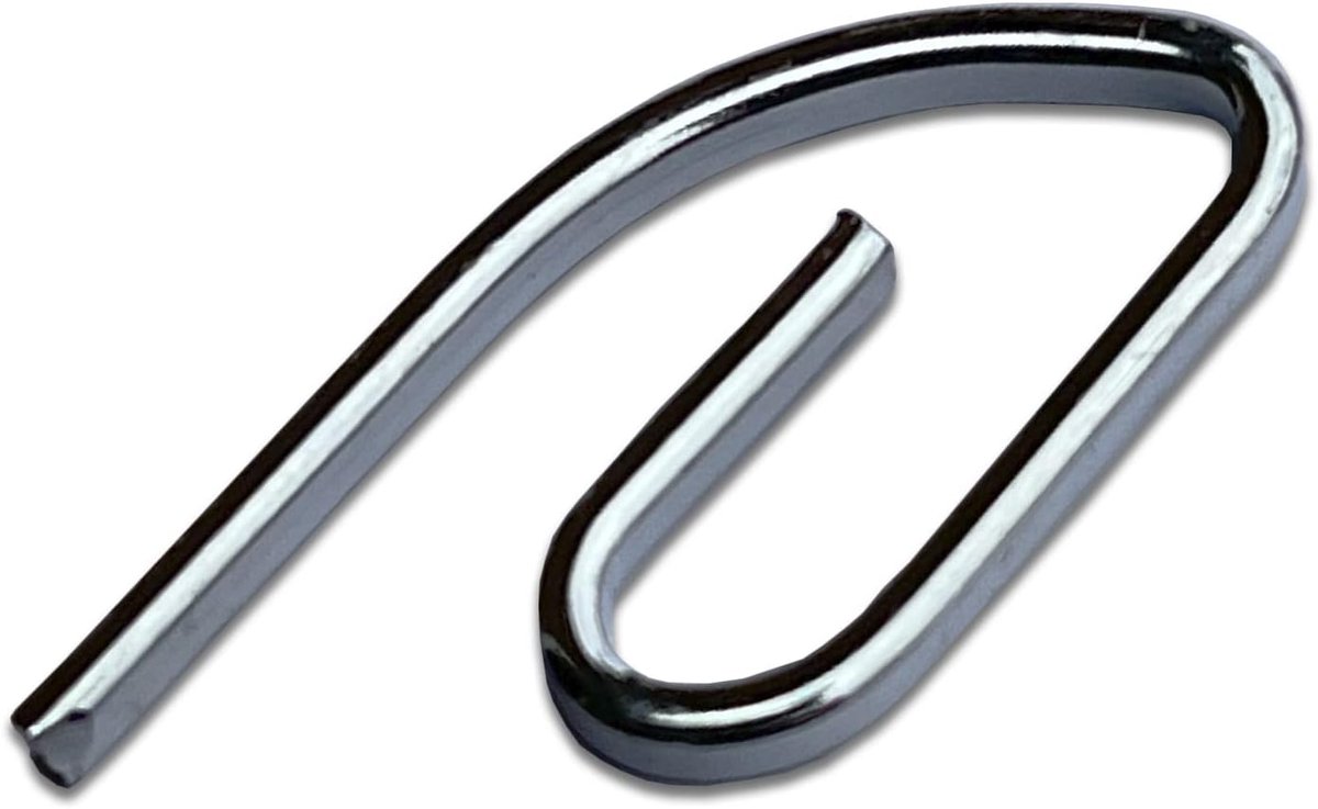 SnelShoppen - Set van 50 Duurzame Metaal Gordijnhaakjes - Sterker dan Plastic, Geschikt voor Alle Gordijnen, 12mm Breed, 25mm Lang