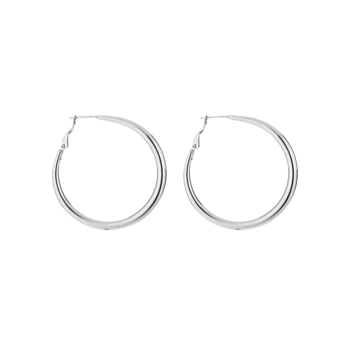Stainless Steel Klassieke Large Basic Hoops (45mm) – Elegante & Tijdloze Oorringen – RVS - Zilver