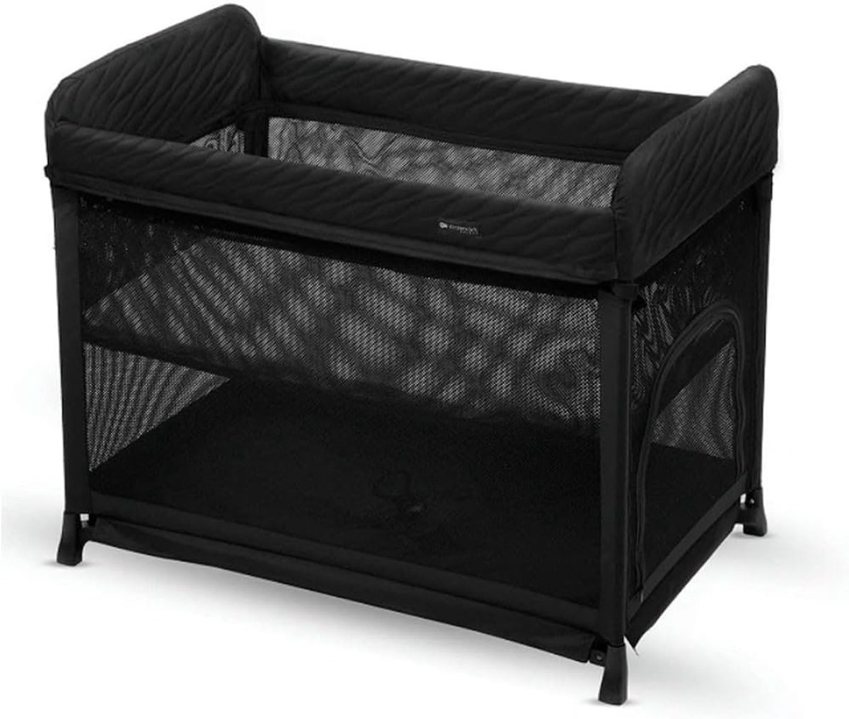 SnelShoppen - Reisbed voor Baby's en Peuters, Opvouwbaar met Één Hand, Inclusief Matras en Draagtas, Zwart, Ideaal voor Vakanties en Thuisgebruik