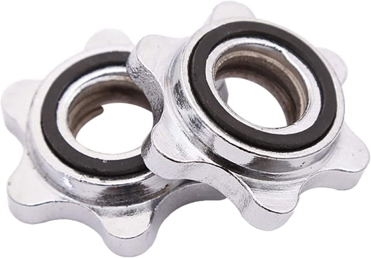 SnelShoppen - Dumbbell sluitingen 25 mm, schroefsluitingen, staal, 1 paar, unisex, veilig voor gewichtheffen, geschikt voor dumbbells en halters