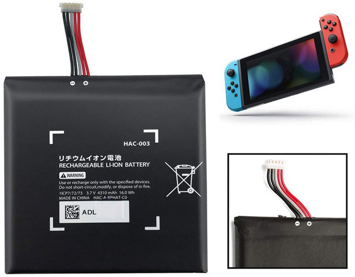 Vervangende Batterij voor Nintendo Switch (HAC-001 / HAC-001(-01)) & Nintendo Switch OLED (HEG-001) – Hoge Capaciteit