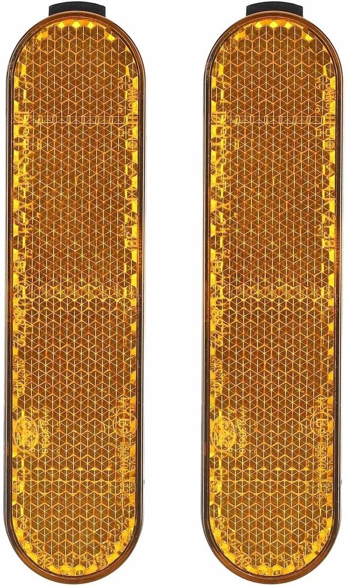 SnelShoppen - Gele Achterwiel Reflectoren voor Elektrische Scooter, Reflectieve Veiligheidsstrips, Compatibel met Xiaomi 5, 5 Max, 5 Pro, 2 Stuks