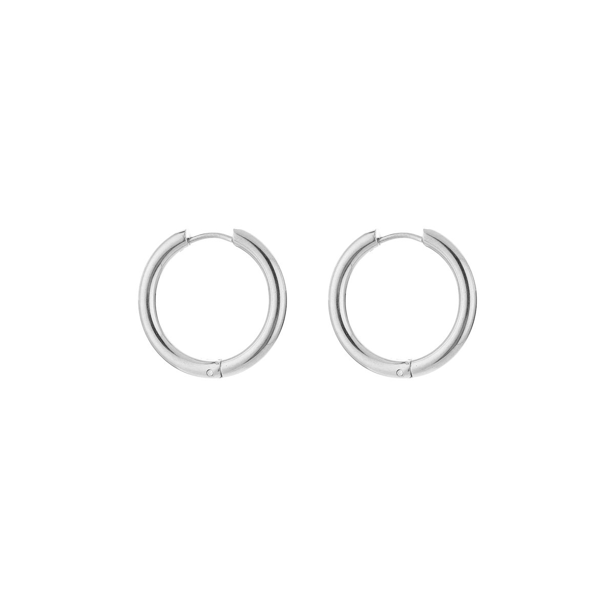 Stainless Steel Small Basic Hoops – Minimalistische & Dagelijkse Oorringen – RVS - Zilver