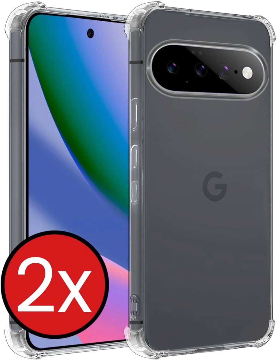 Hoesje - 2 Stuks - Geschikt voor Google Pixel 11 Pro - Sterk & Shockproof - Back Cover - Siliconen Case - Telefoon Hoes Shock Proof - Telefoonhoes - Transparant