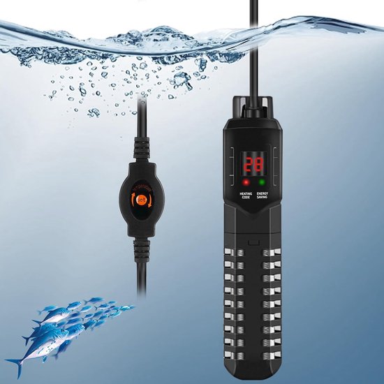 SnelShoppen - Aquarium Heater 200W (15-34°C) - Verwarmingsstaaf voor Aquaria en Viskommen met Temperatuurregeling en Oververhittingsbeveiliging