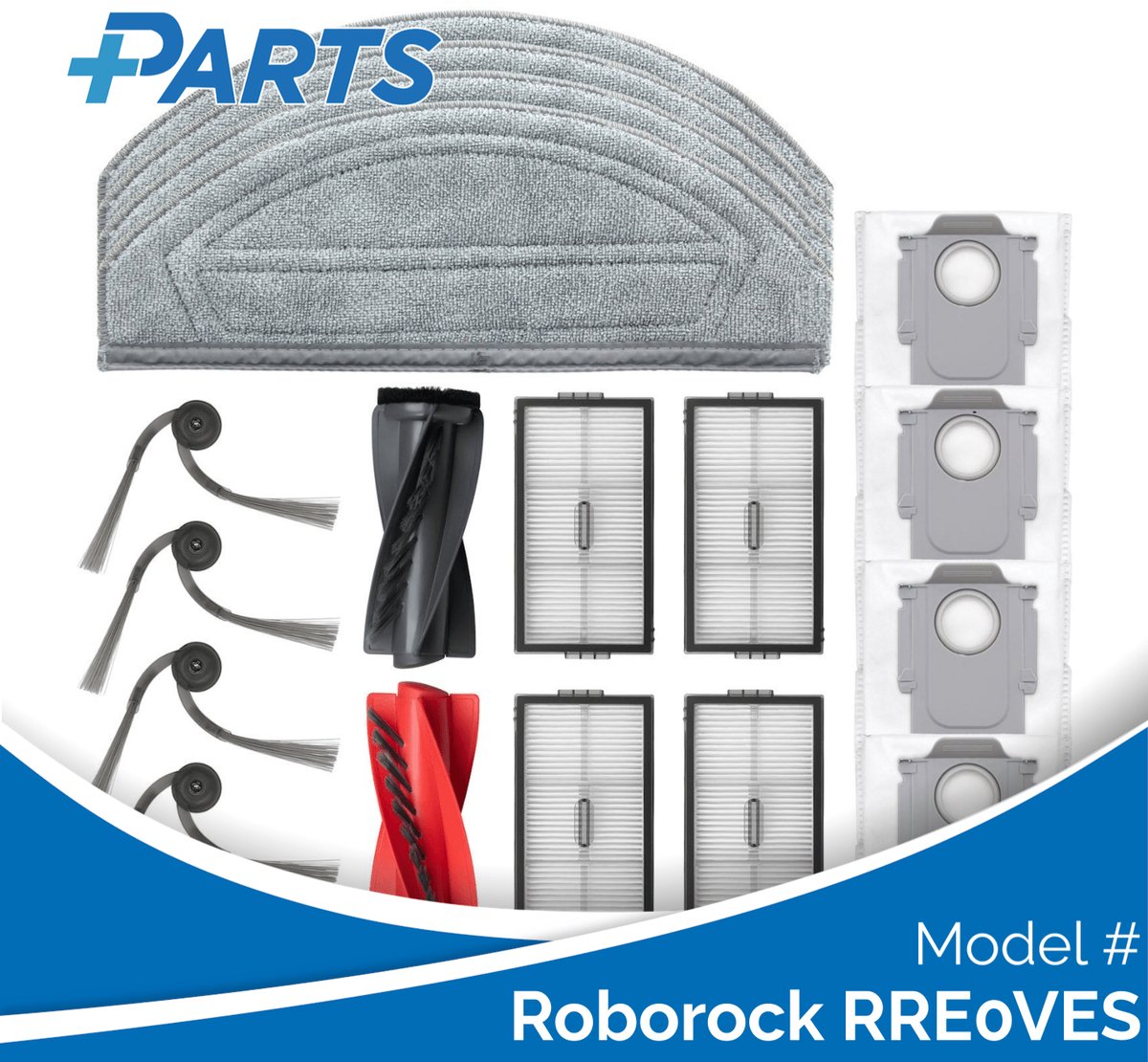 Roborock RRE0VES Onderhoudsset (Plus.Parts® alternatief voor 8.02.0498)