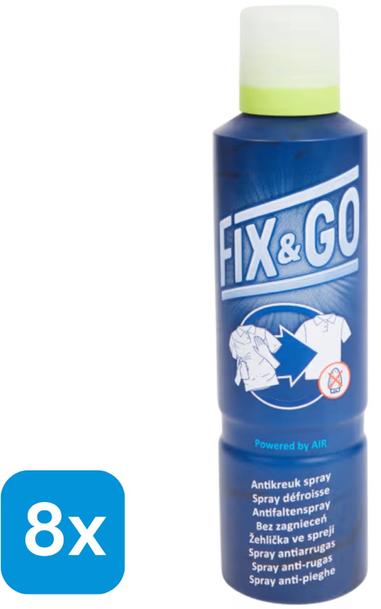 8x Fix&Go Anti Kreuk Spray - 8x200ml