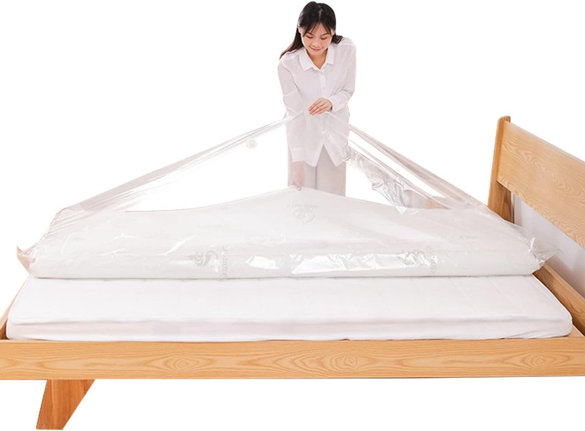 SnelShoppen - Grote Vacuumopslagzakken voor Matras en Kleding, Waterdichte Herbruikbare Ruimtebesparende Tassen, Verklein Matras tot 80%, 180x85x30cm,