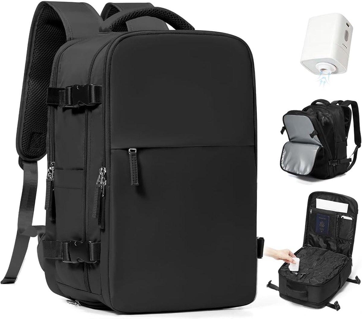 SnelShoppen - Ryanair Cabin Luggage 40x30x20 Backpack - Hand Luggage Casual Daypack voor Vrouwen - Laptop Backpack 16 inch - Reiskoffer met Schoencomp
