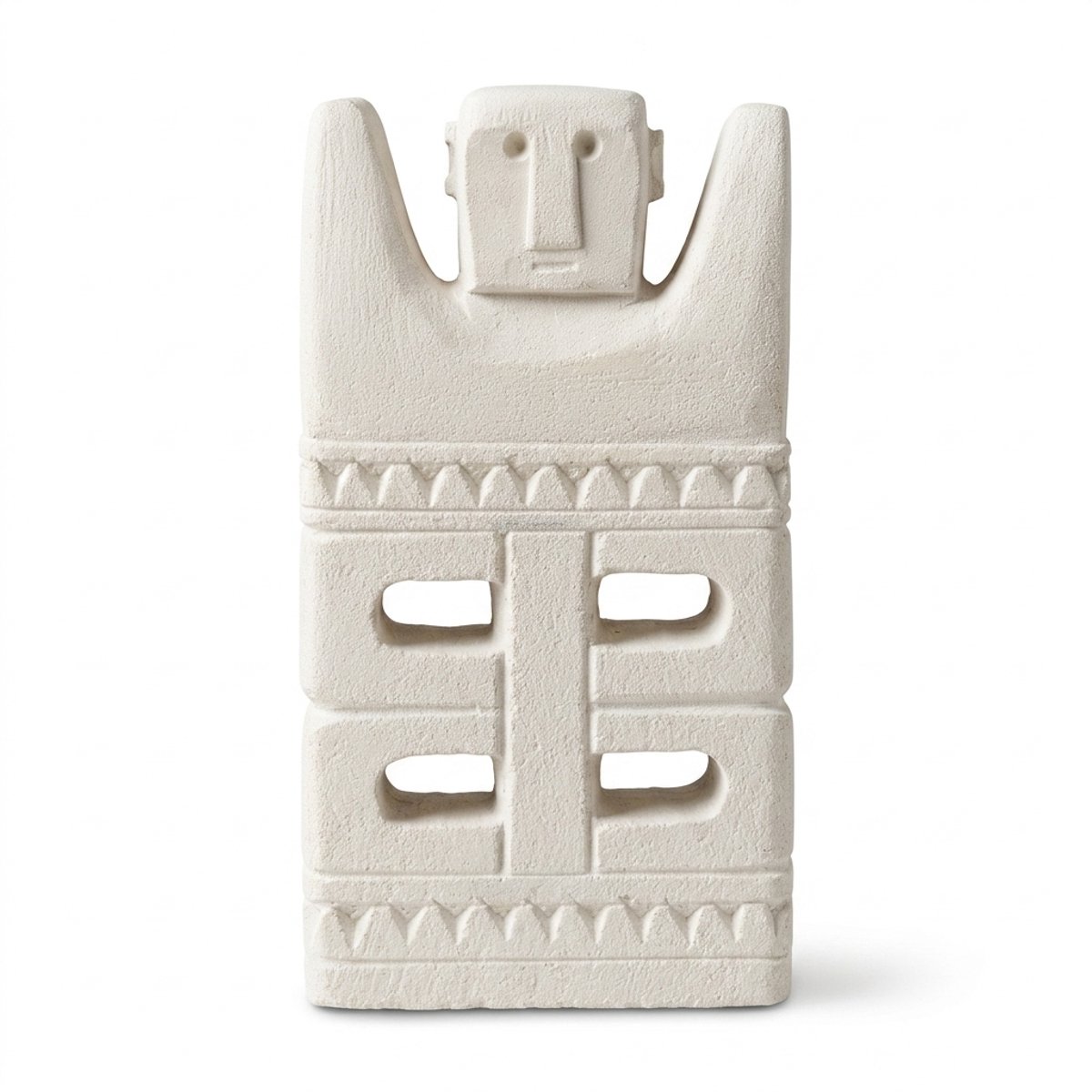 Balinees Sumba Beeld – Boho Wabi Sabi Decoratie – Tribal Stone Look Woonaccessoire – Ibiza stijl - Voor Vensterbank, Kast of Dressoir