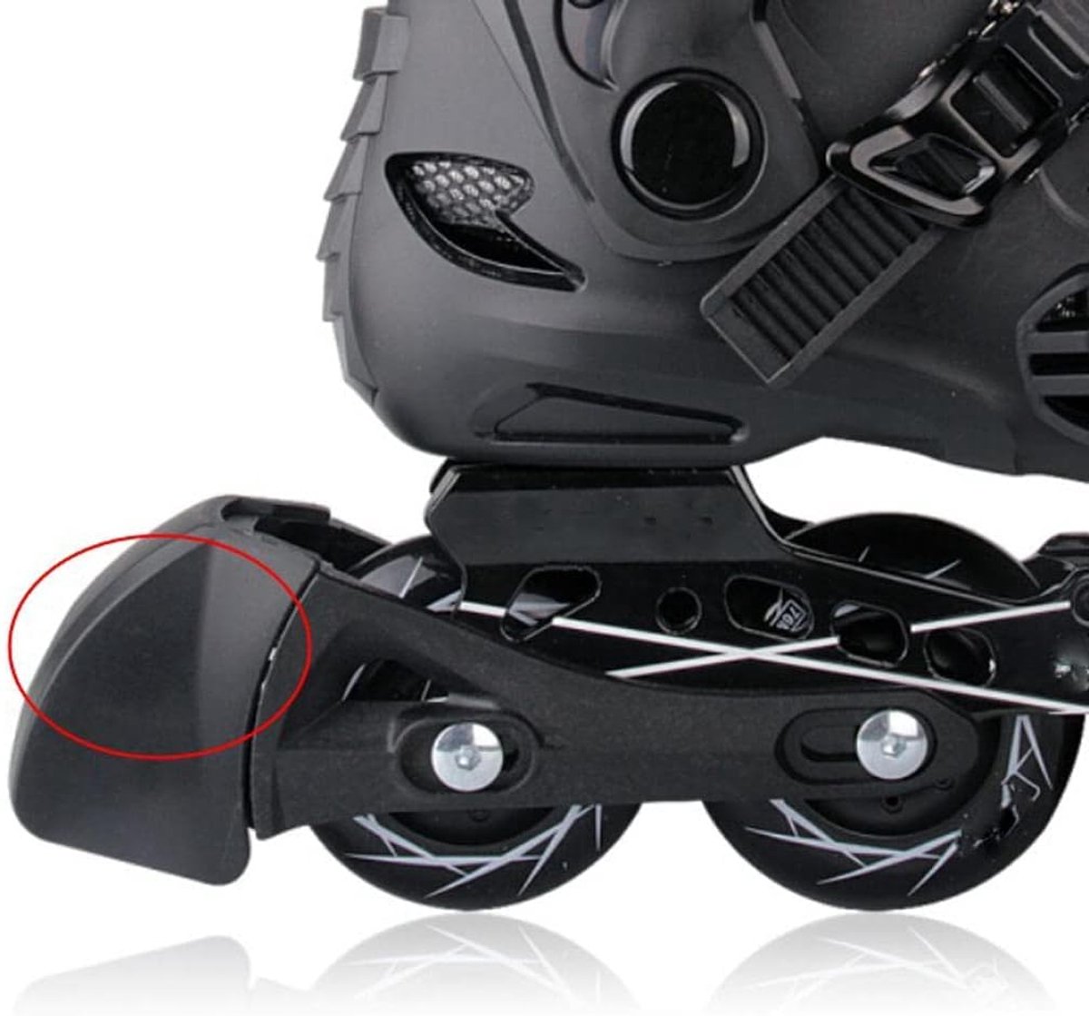 SnelShoppen - Inline Roller Skate Remmen Achter Universele Blokstopper Pad Vervangaccessoires voor Inline Skates - Hoogwaardige Kunststof, Eenvoudige