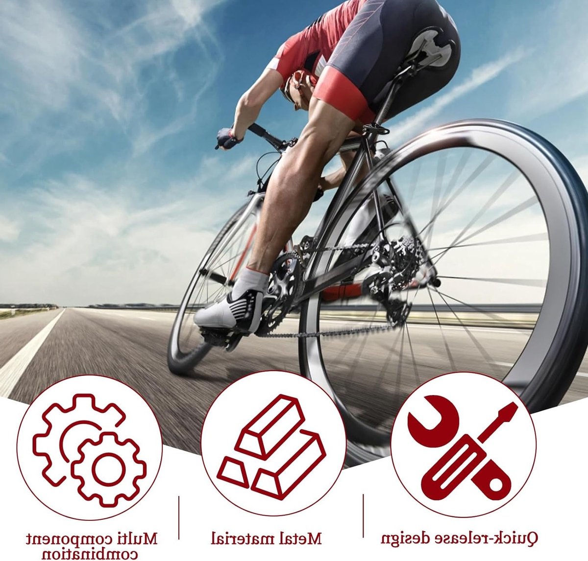 Aluminium Fietszadel Klem Set van 2 Stuks voor 25.4 mm, 28.6 mm, 31.8 mm en 34.9 mm, Lichtgewicht en Duurzaam, Eenvoudig te Installeren voor Mountainbike en Racefiets