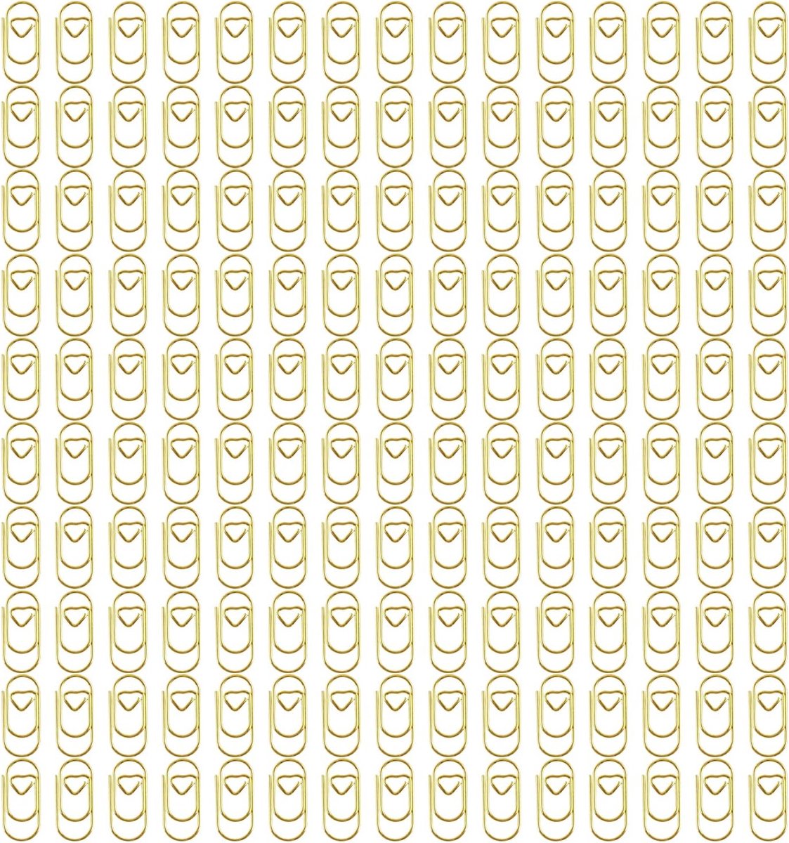 SnelShoppen - 150 Mini Paper Clips Gouden Hartvorm - Documenten Sorteren, Kaarten Decoreren, Duurzaam Metaal, Perfect voor Kantoor en Studie