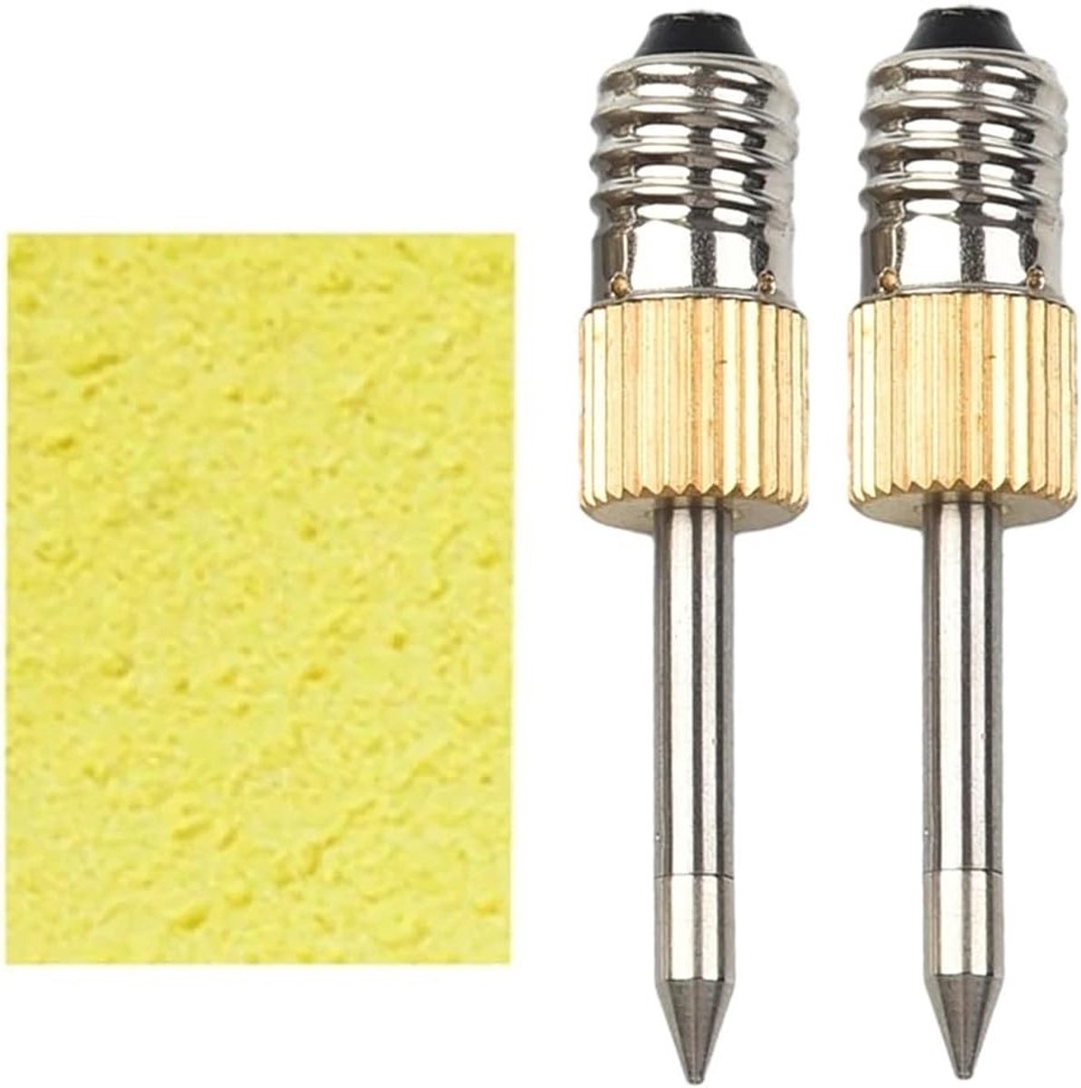 2 stuks soldeerbout met spons en USB-aansluiting, ideaal voor soldeerwerk en hobbyprojecten