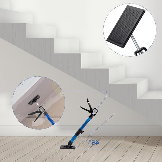 Telescopische steunstang - 30-59 cm instelbaar - draagkracht 40 kg per stuk - antislip en stabiel - Voor wandkastmontage — afbeelding 2