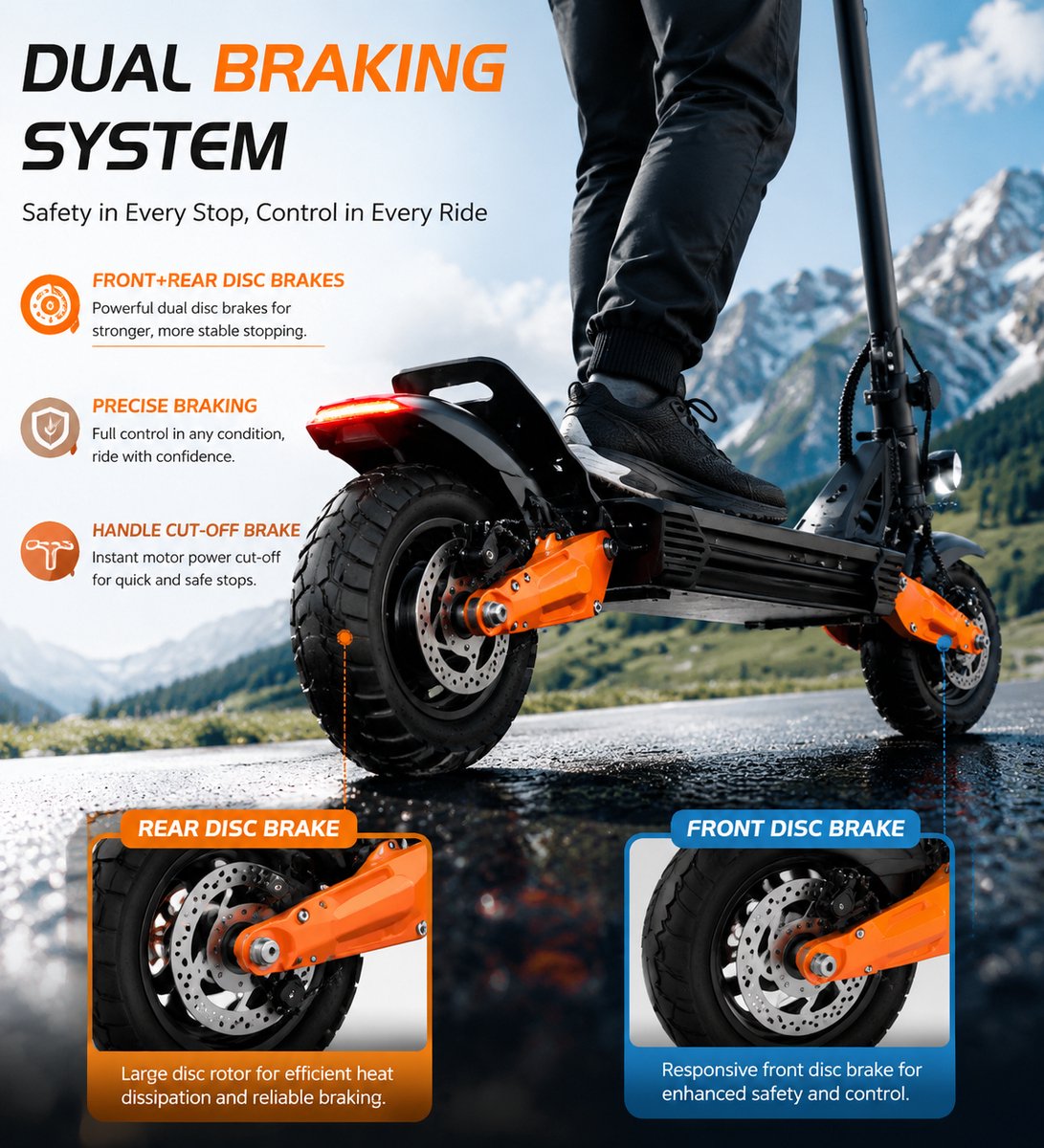 Elektrische step voor volwassenen, opvouwbare e-step voor volwassenen, 750W motor, 48V 25Ah 75 km bereik, elektrische step met zitting – foto 8