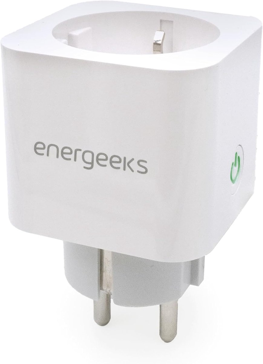 SnelShoppen - Smart Wifi Plug met Verbruiksmeting, Slimme Stekker voor Thuis, Energiebeheer, App Controle, Voor Camping, Keuken en Tuin
