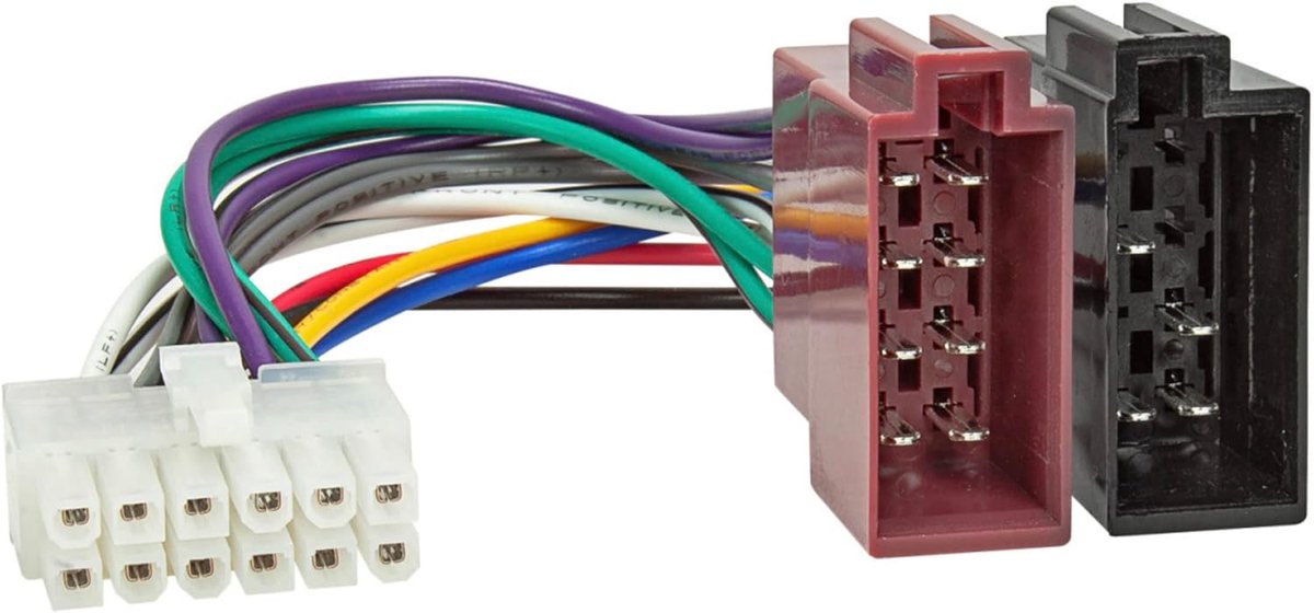 SnelShoppen - Wiring Harness Adapter Connector Car Radio ISO 12 Pin voor Autoradio's, Compatibel met Diverse Modellen en Chinese Radios
