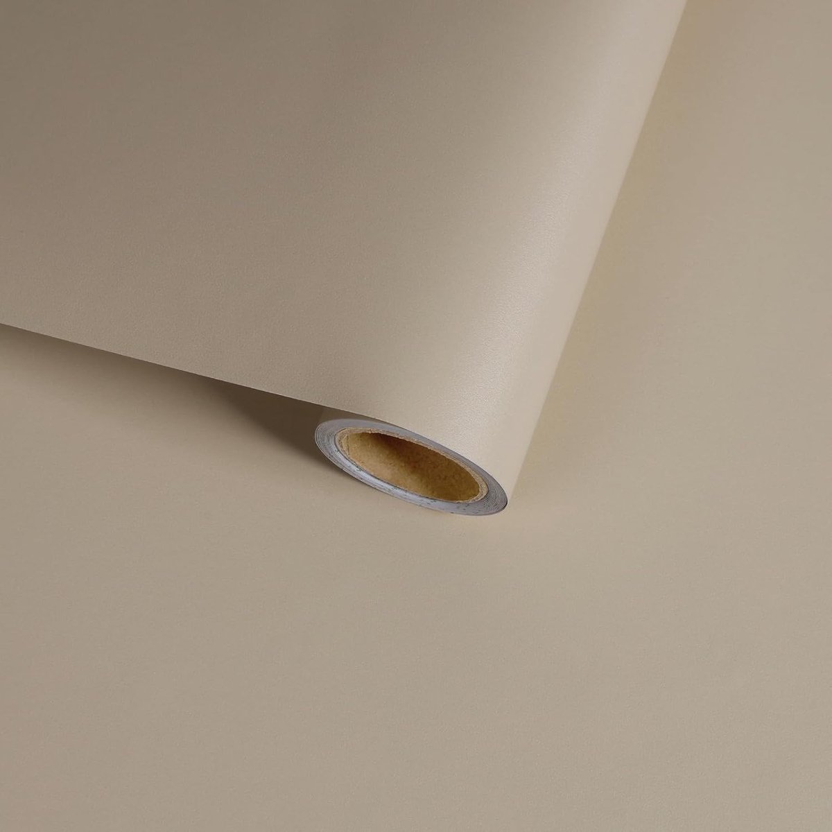 SnelShoppen - Licht Beige Zelfklevend Behang 30cmx300cm - Waterdichte Vinyl Wrap voor Keuken Werkblad, Meubels en Kasten - Mat Afwerking, Hoog Dekken