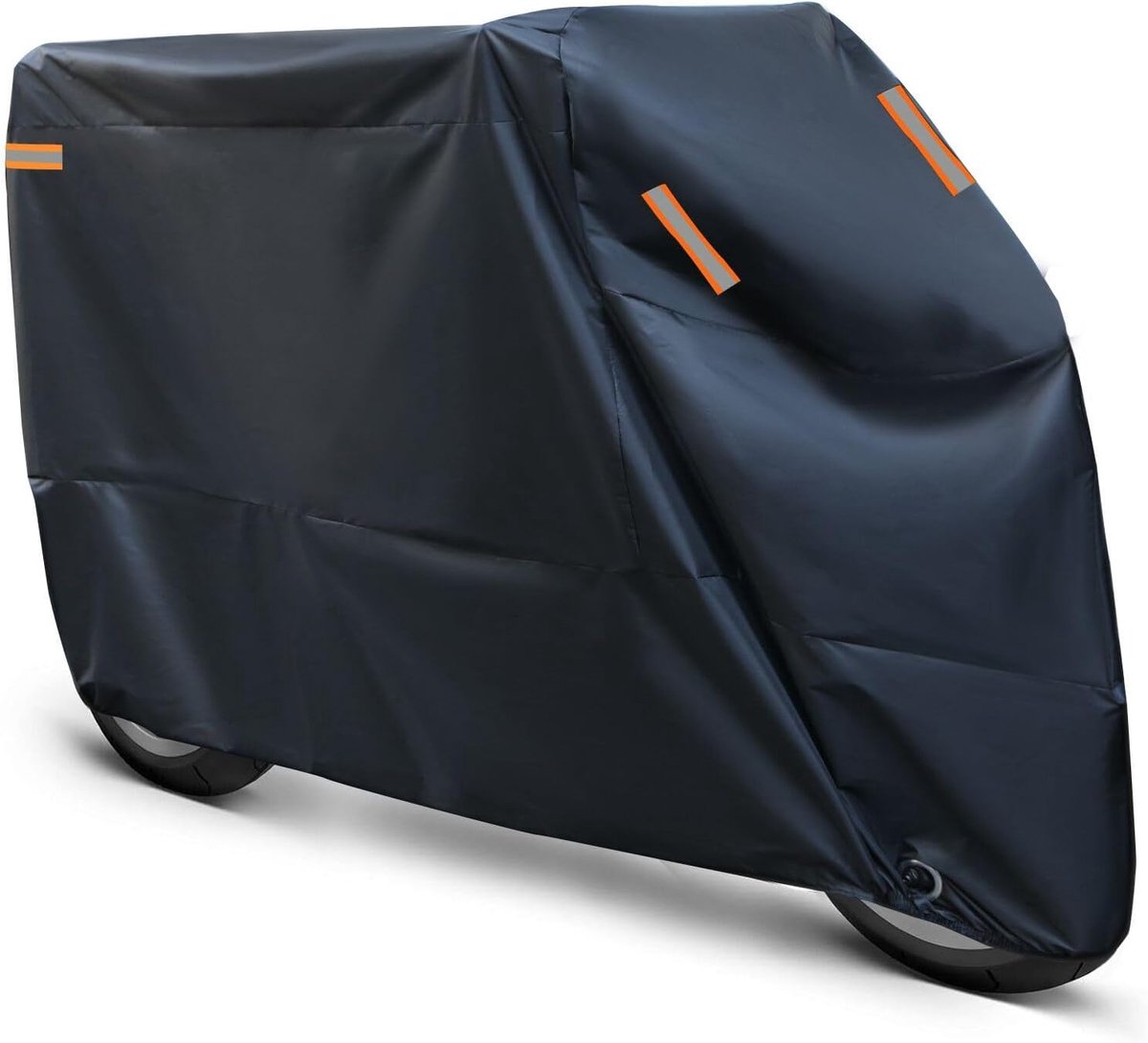 SnelShoppen - Motorhoes Buiten Winterbestendig 210D Waterproof Stofbescherming met Lockgaatje 250x105x125 cm voor Alle Seizoenen