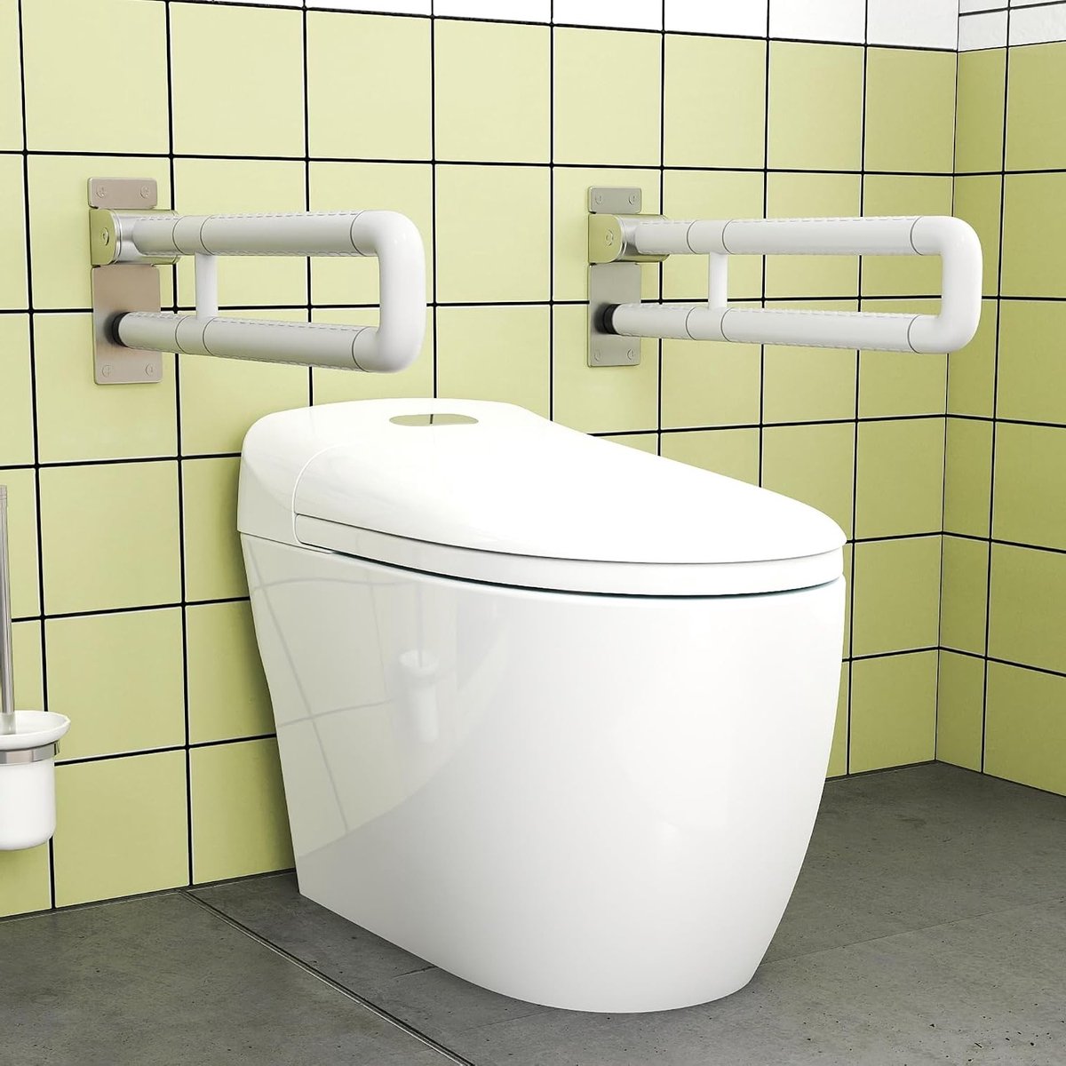 Toiletsteun voor Senioren, Personen met een Beperking en Zwangere Vrouwen - Wandbeugel van 60 cm, Wit