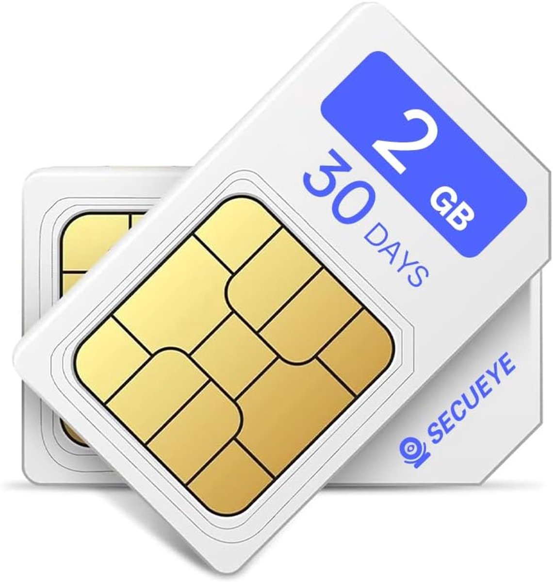 SnelShoppen - 4G LTE SIM Kaart Data Only Prepaid zonder Contract voor Beveiligingscamera's, Mobiele Toegangspunten, Routers en IoT Apparaten (2GB/30)