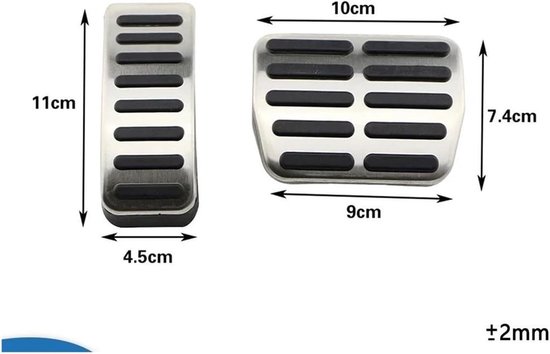 Pedaalhoezen Set - Auto Pedalen - Verbeteren Rijgrip - Antislip Oppervlak - 3 Stuks - Metaal — afbeelding 5